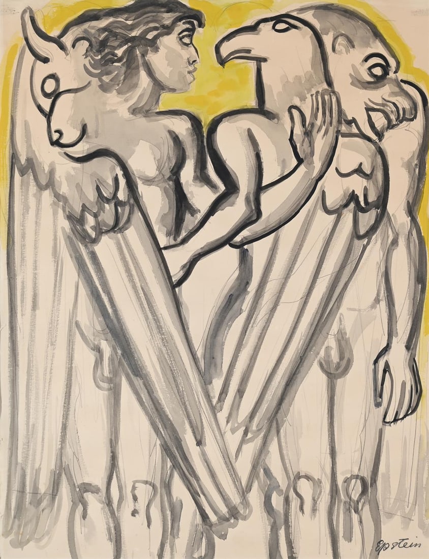 λ SIR JACOB EPSTEIN (BRITISH 1880-1959), VISION OF EZEKIEL (1 of 3)