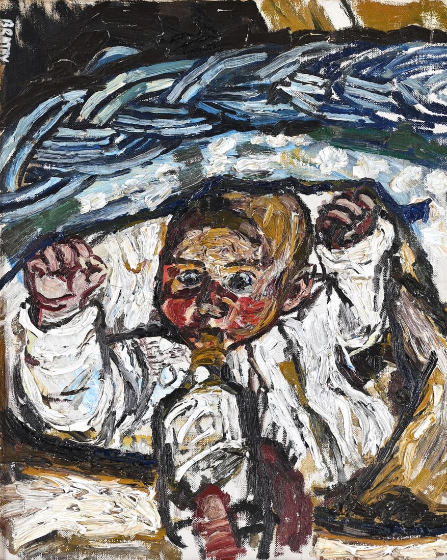 λ JOHN BRATBY (BRITISH 1928-1992), DAVID WITH BOTTLE (1 of 3)