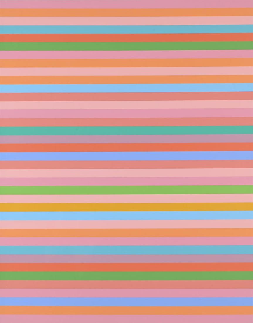 λ BRIDGET RILEY (BRITISH B. 1931), ROSE ROSE (SCHUBERT 79) (1 of 3)