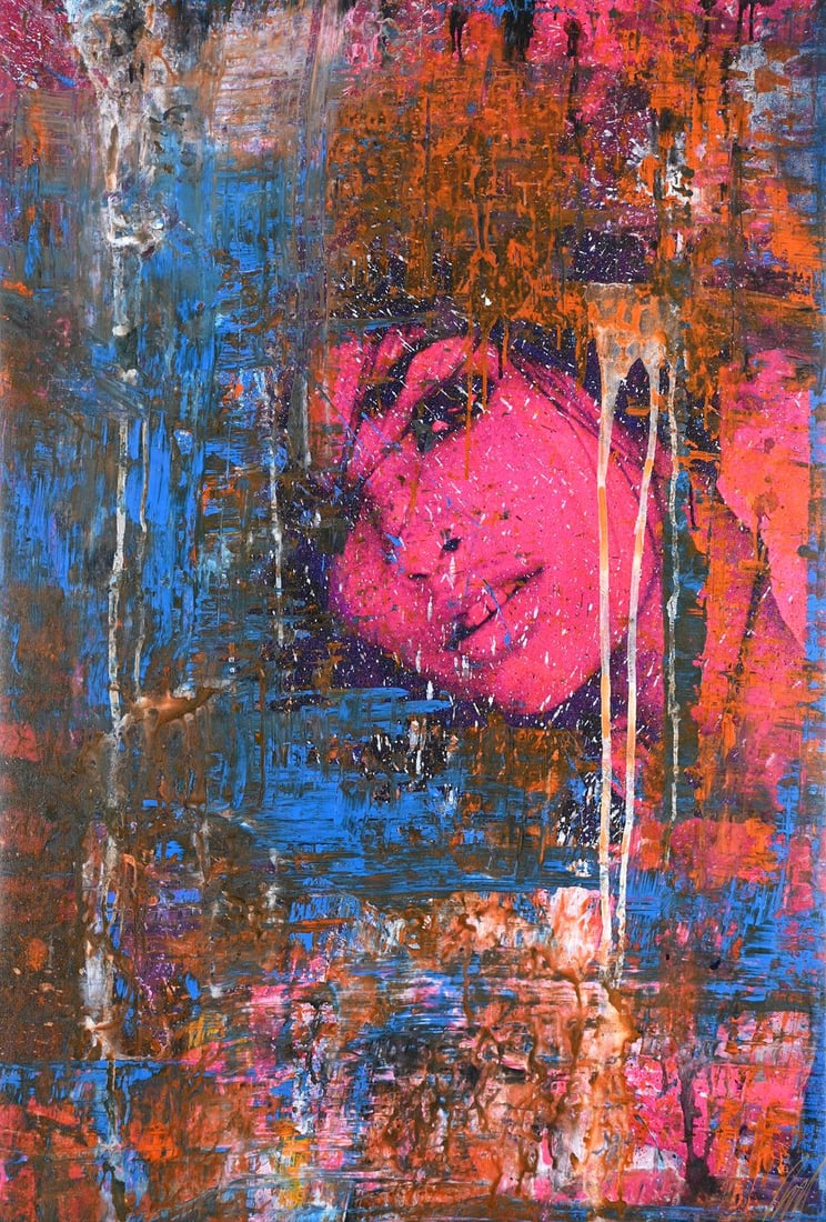 RAPHAEL MAZZUCCO (CANADIAN B. 1965), UNTITLED: RAPHAEL MAZZUCCO (CANADIAN B. 1965)UNTITLEDMixed mediaSigned (lower right)144.5 x 96.5cm (56¾ x 37in.)Provenance:Castle Galleries, London (supplied via Chase Gallery, New York and/or Scream Galle