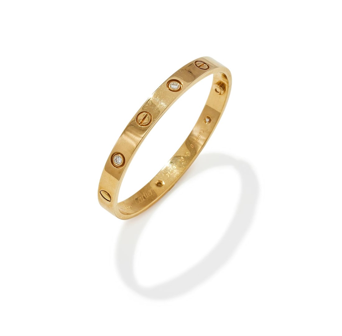 CARTIER, A DIAMOND SET 'LOVE' BANGLE (1 of 3)
