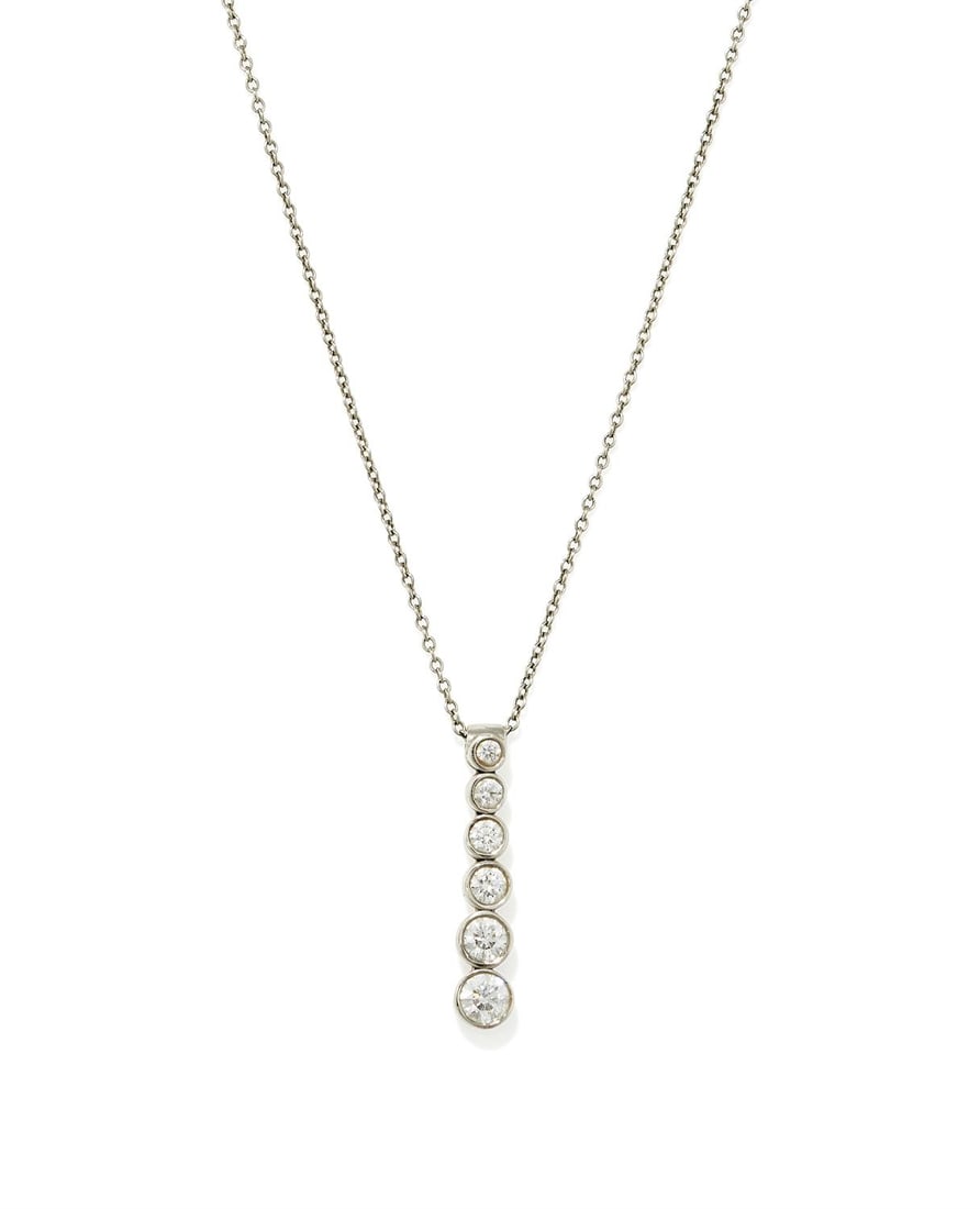 TIFFANY & CO., A DIAMOND 'JAZZ' PENDANT (1 of 2)