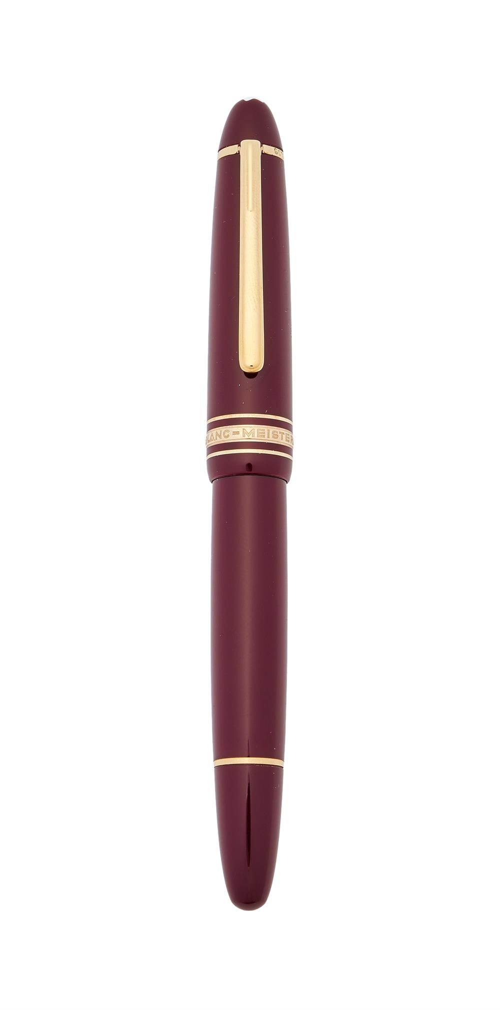 MONTBLANC, MEISTERSTÜCK, 146, A BURGUNDY FOUNTAIN PEN (1 of 2)