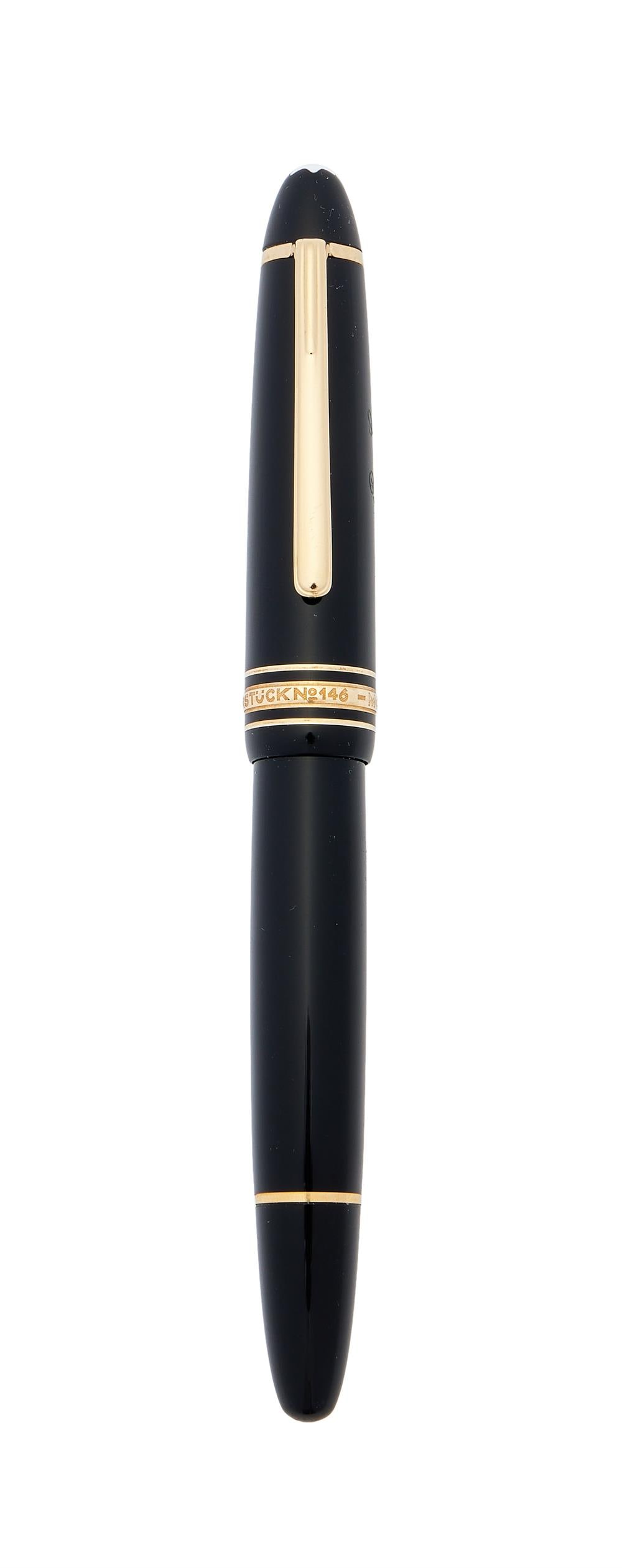 MONTBLANC, MEISTERSTÜCK, 146, A BLACK FOUNTAIN PEN (1 of 2)