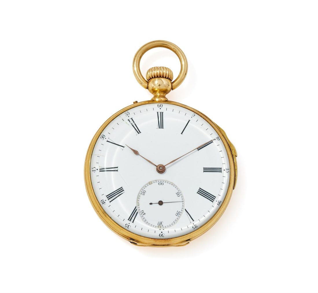 VIEYRES & REPINGON, A GOLD KEYLESS WIND OPEN FACE REPEATER POCKET WATCH (1 of 4)