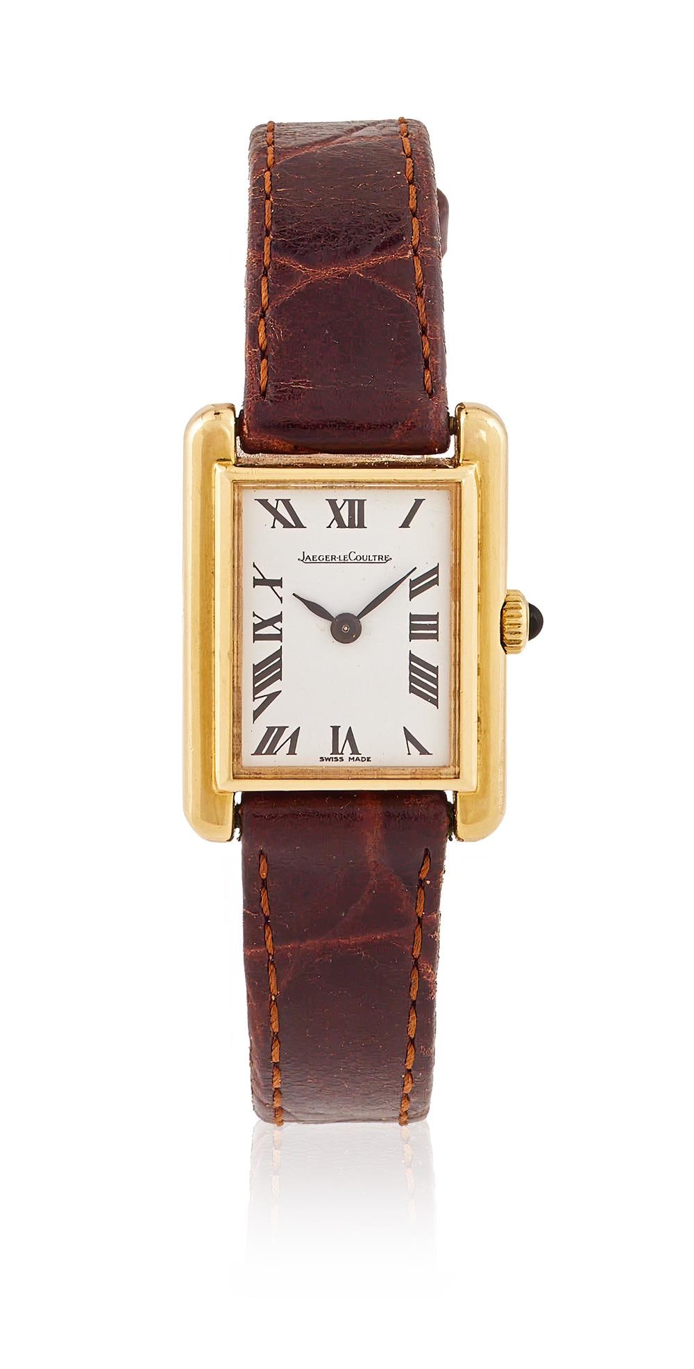 Y JAEGER LECOULTRE, REF. 6128.21, A LADY 'S GOLD WRISTWATCH (1 of 1)