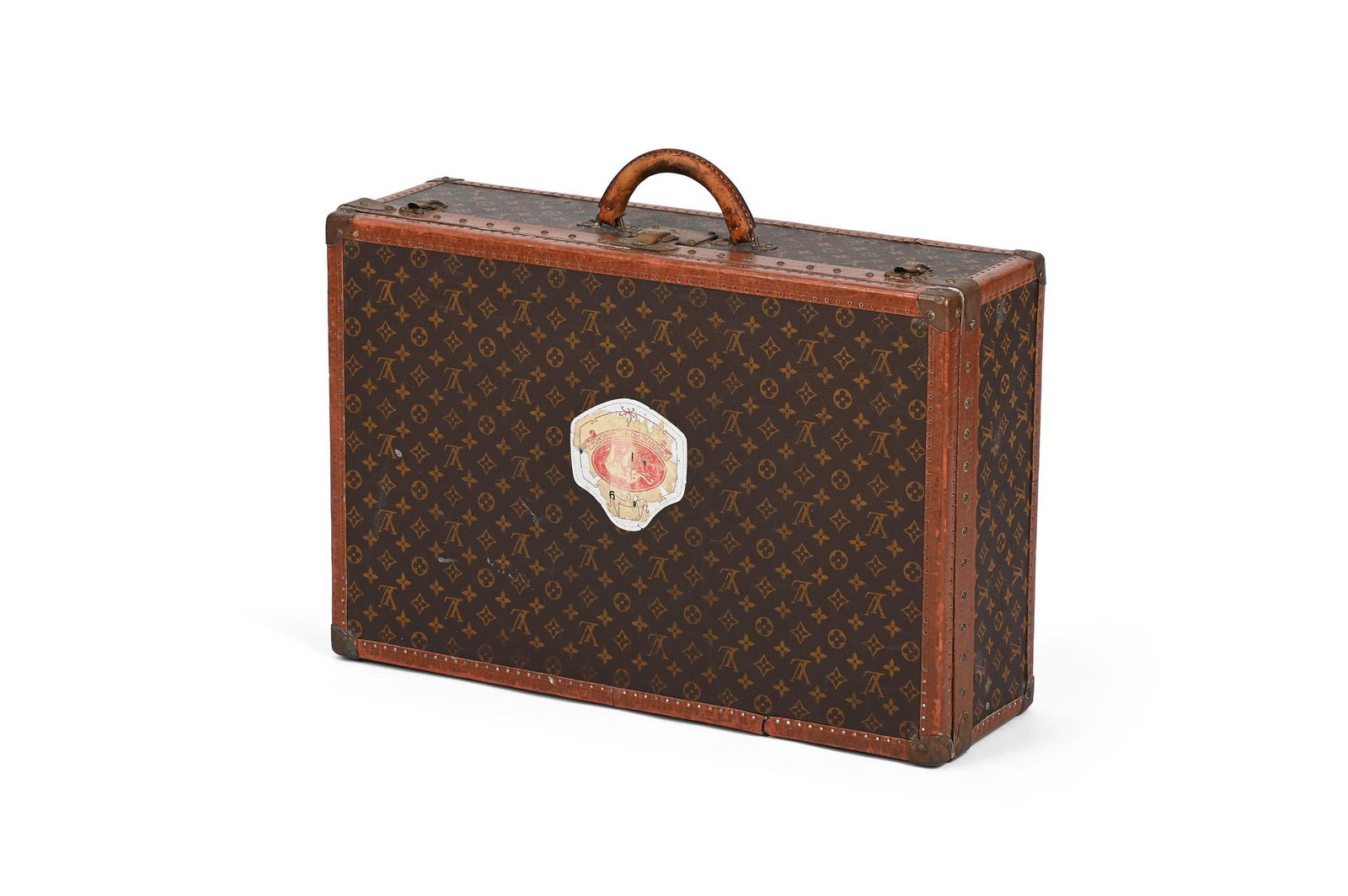 LOUIS VUITTON, MONOGRAM, A VINTAGE COATED CANVAS HARD SUITCASE (1 of 3)