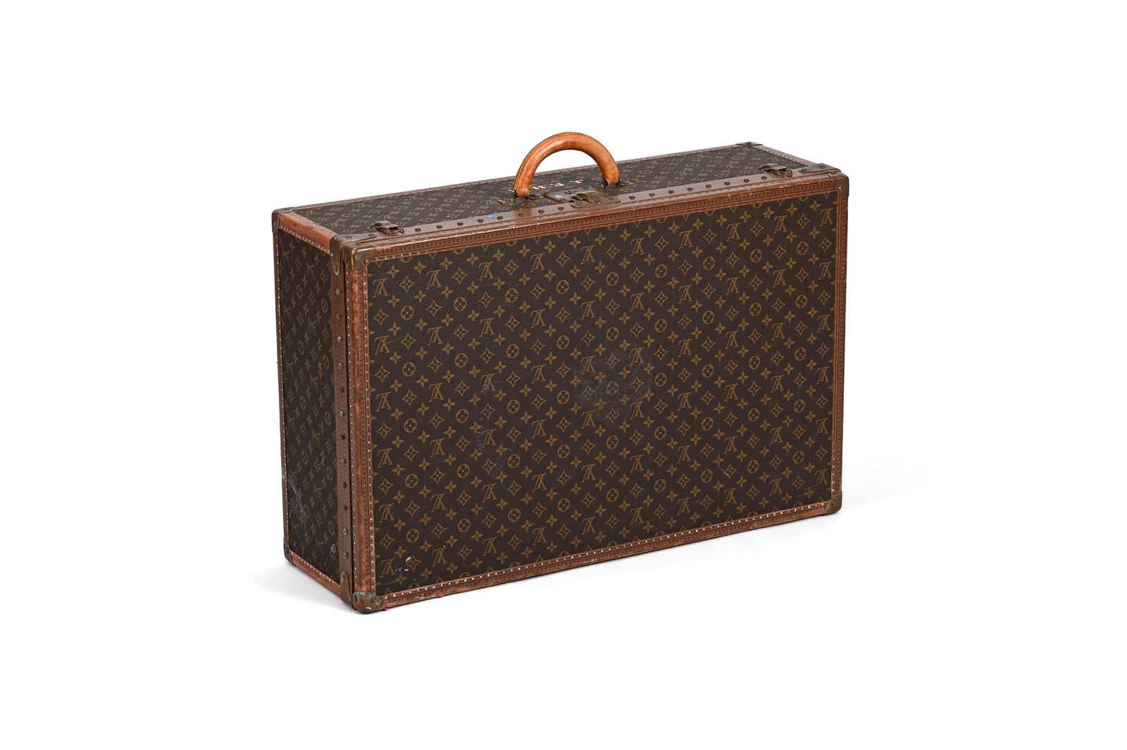 LOUIS VUITTON, MONOGRAM, A VINTAGE COATED CANVAS HARD SUITCASE (1 of 4)