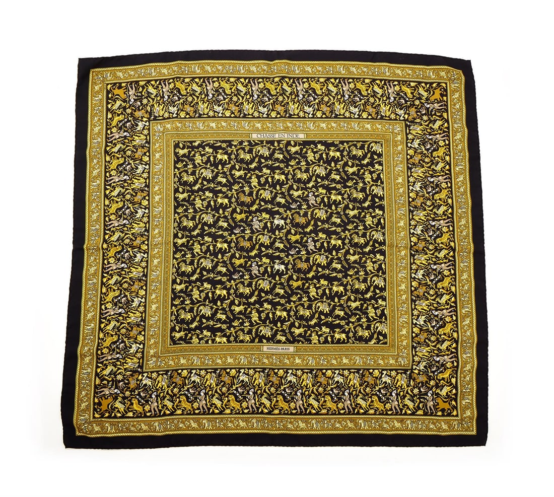 HERMÈS, CHASSE EN INDE, A SILK SCARF (1 of 2)