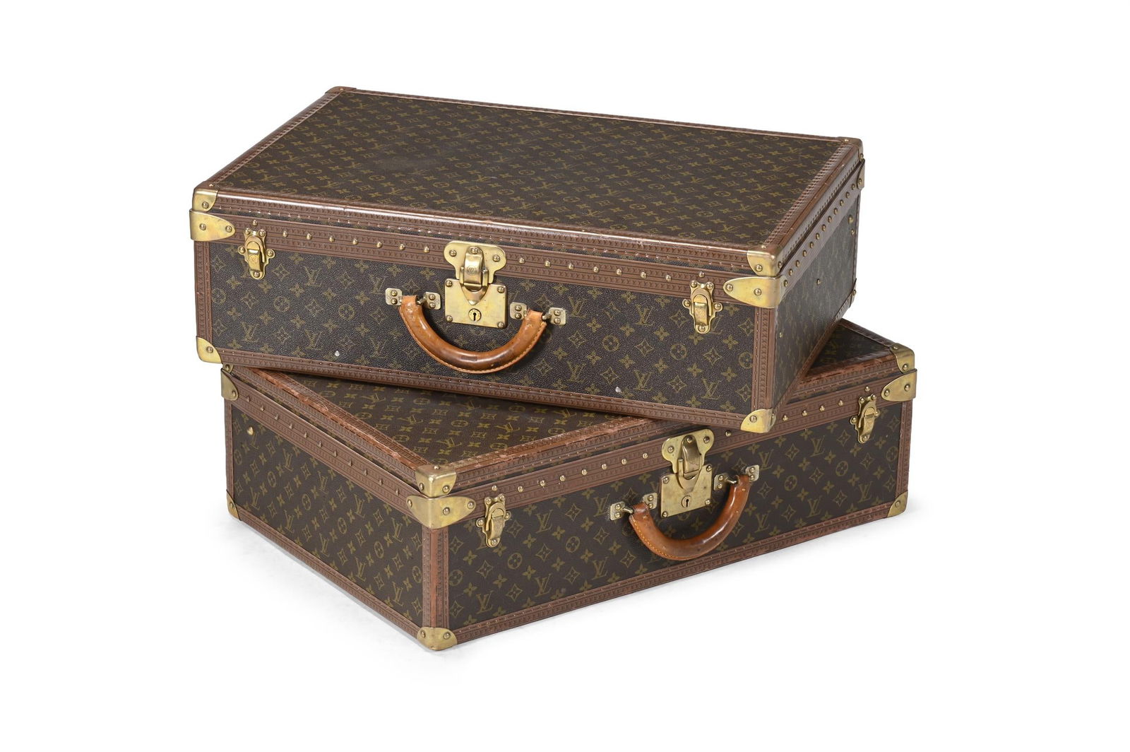 LOUIS VUITTON, MONOGRAM, A MATCHED PAIR OF COATED CANVAS HARD TRAVELLING CASES (1 of 3)