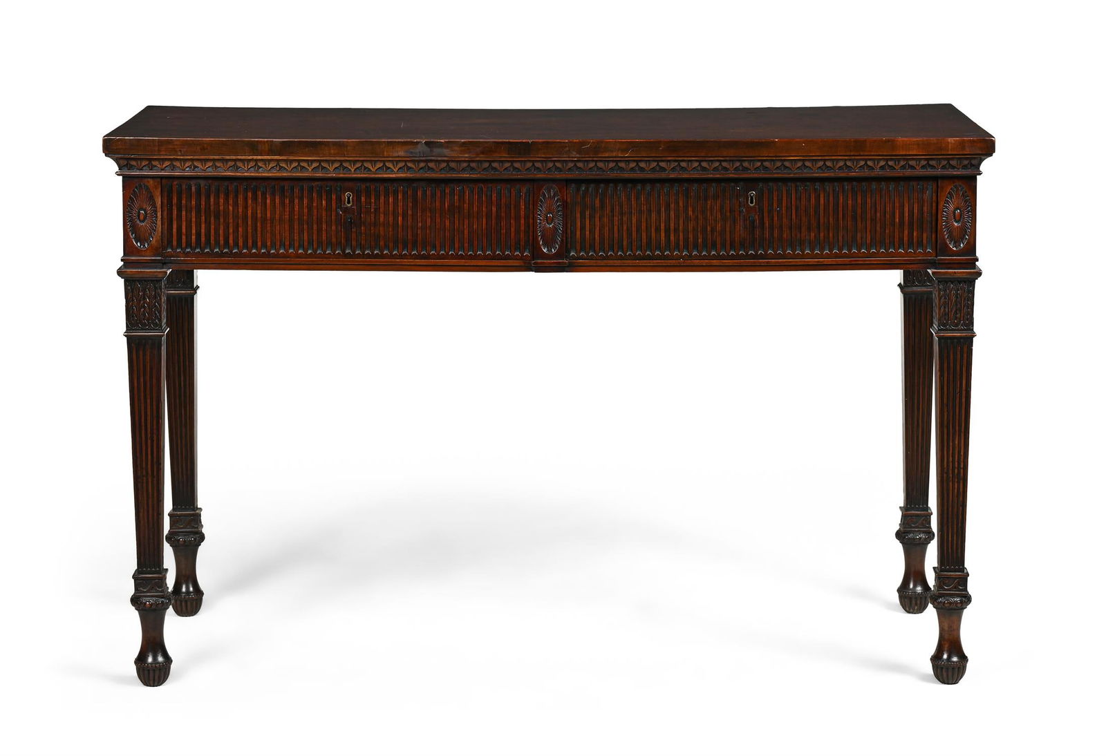 A GEORGE III MAHOGANY SERVING TABLE, CIRCA 1790 (1 of 3)