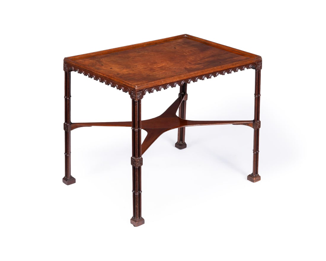 A GEORGE III MAHOGANY SILVER OR CENTRE TABLE, IN THE MANNER OF THOMAS CHIPPENDALE, CIRCA 1770 (1 of 6)