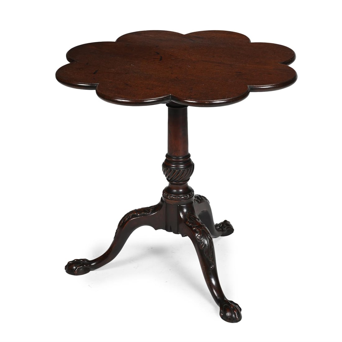 A GEORGE III CARVED MAHOGANY SUPPER TABLE, CIRCA 1760 (1 of 3)