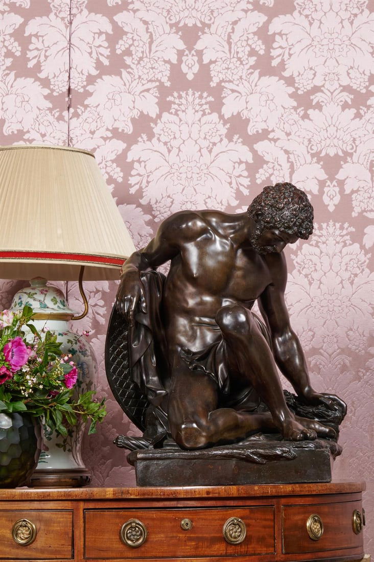 AFTER PIERRE JULIEN (1731-1804), A LARGE BRONZE FIGURE OR A GLADIATOR, MID 19TH CENTURY (1 of 5)