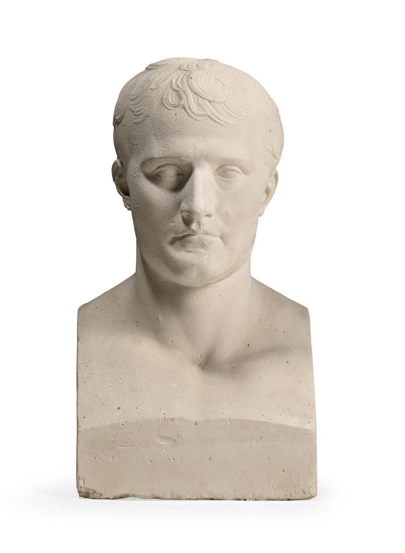 AFTER ANTOINE-DENIS CHAUDET (1763 -1810), A PLASTER PORTRAIT BUST OF NAPOLEON BONAPARTE (1 of 4)