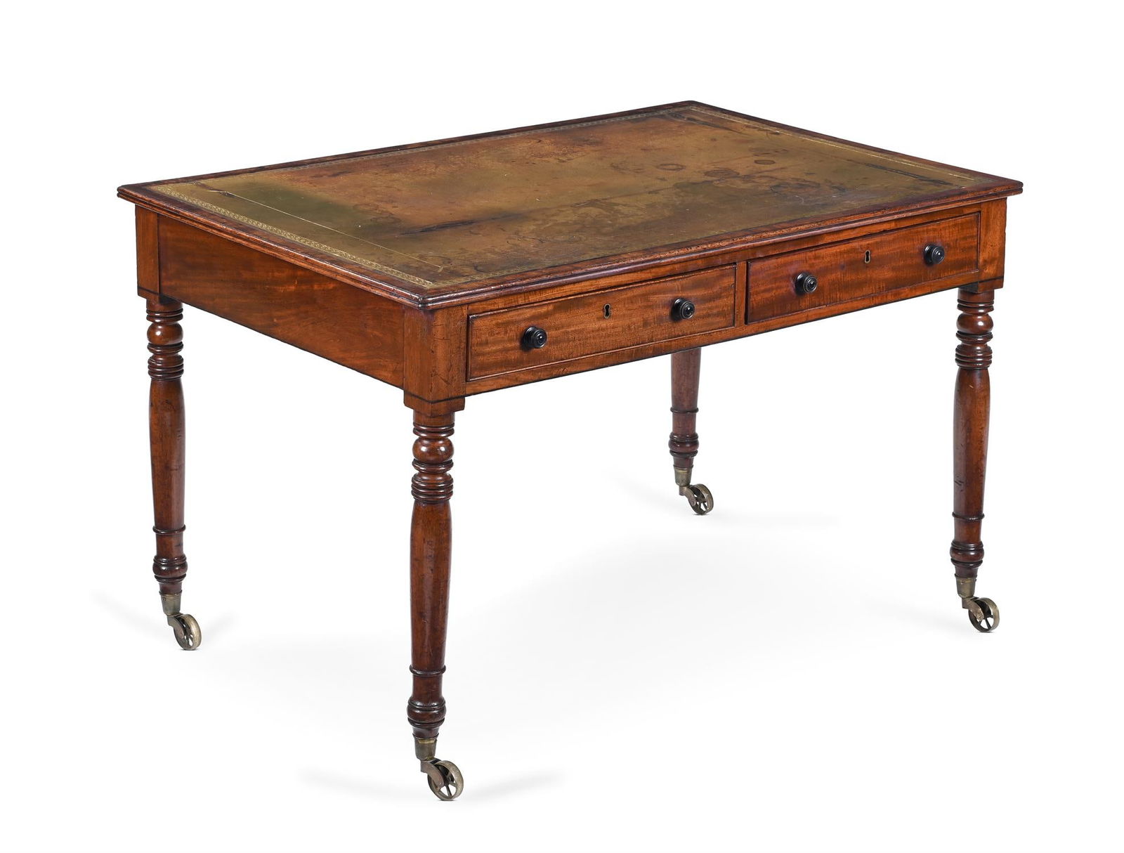 A REGENCY MAHOGANY LIBRARY WRITING TABLE, CIRCA 1820 (1 of 4)