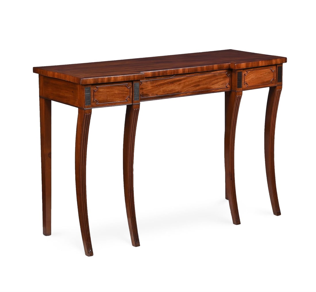 A REGENCY MAHOGANY AND CROSSBANDED HALL OR SIDE TABLE, IN THE MANNER OF THOMAS HOPE, CIRCA 1820 (1 of 5)