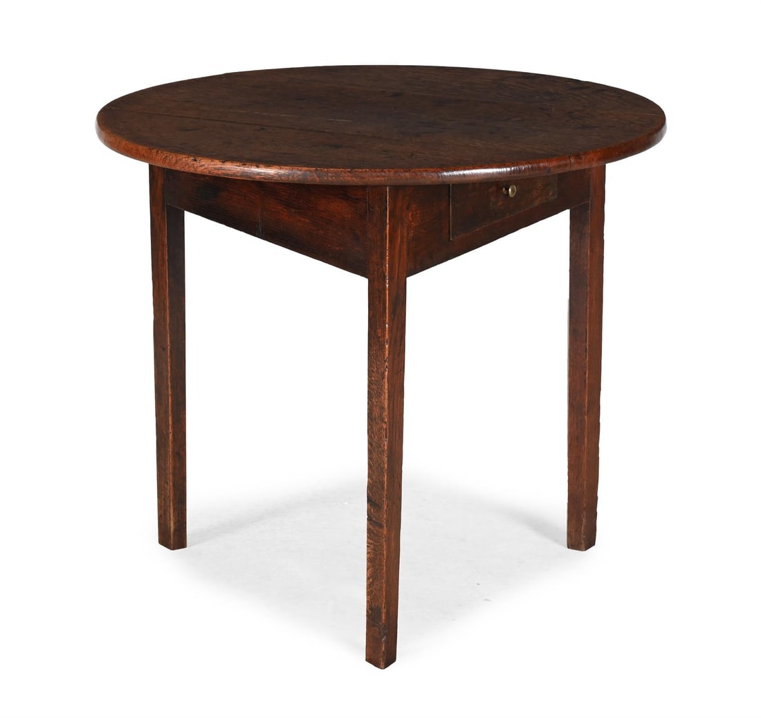 A GEORGE III OAK CRICKET TABLE, LATE 18TH CENTURY (1 of 3)
