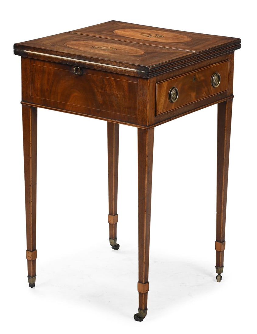 A GEORGE III MAHOGANY 'PATIENCE' TABLE, LATE 18TH CENTURY (1 of 4)