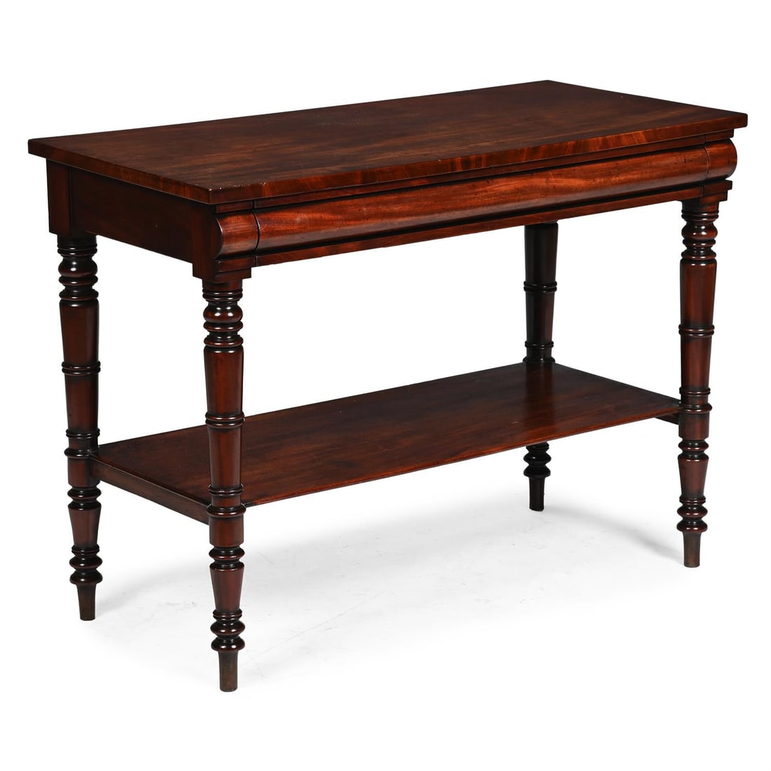 A GEORGE IV MAHOGANY SIDE OR HALL TABLE, CIRCA 1825 (1 of 3)