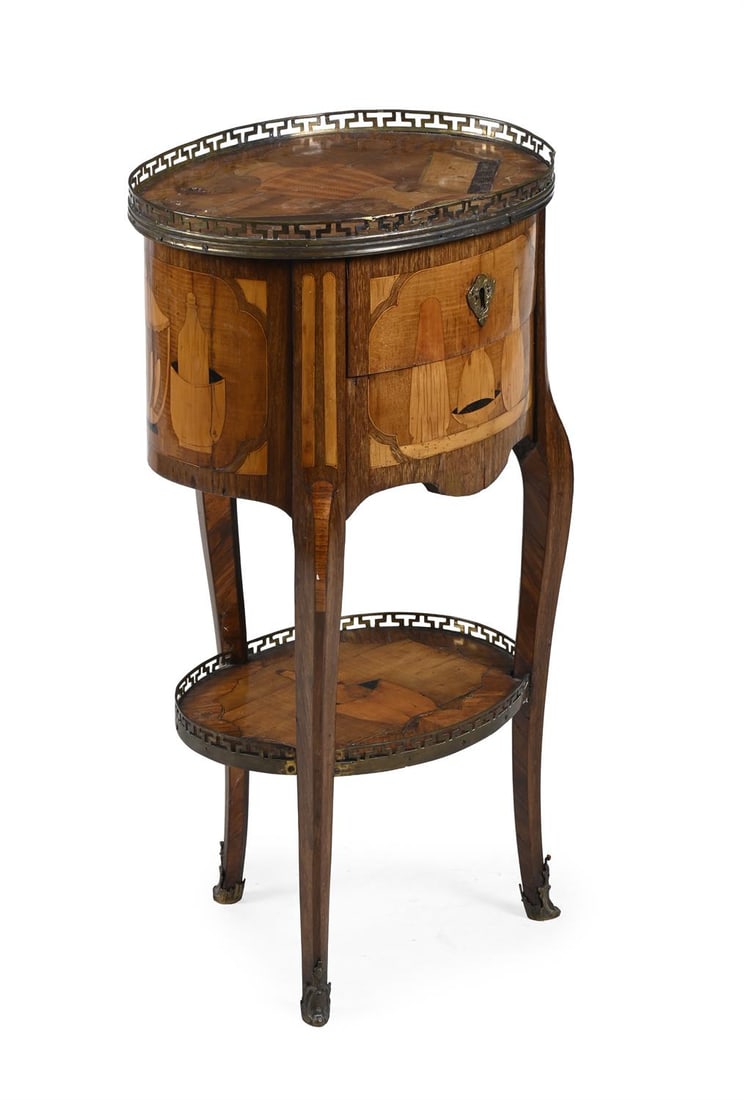 Y A LOUIS XVI KINGWOOD, PARQUETRY AND MARQUETRY GUERIDON OR SIDE TABLE, BY CHRISTOPHE WOLFF (1 of 3)