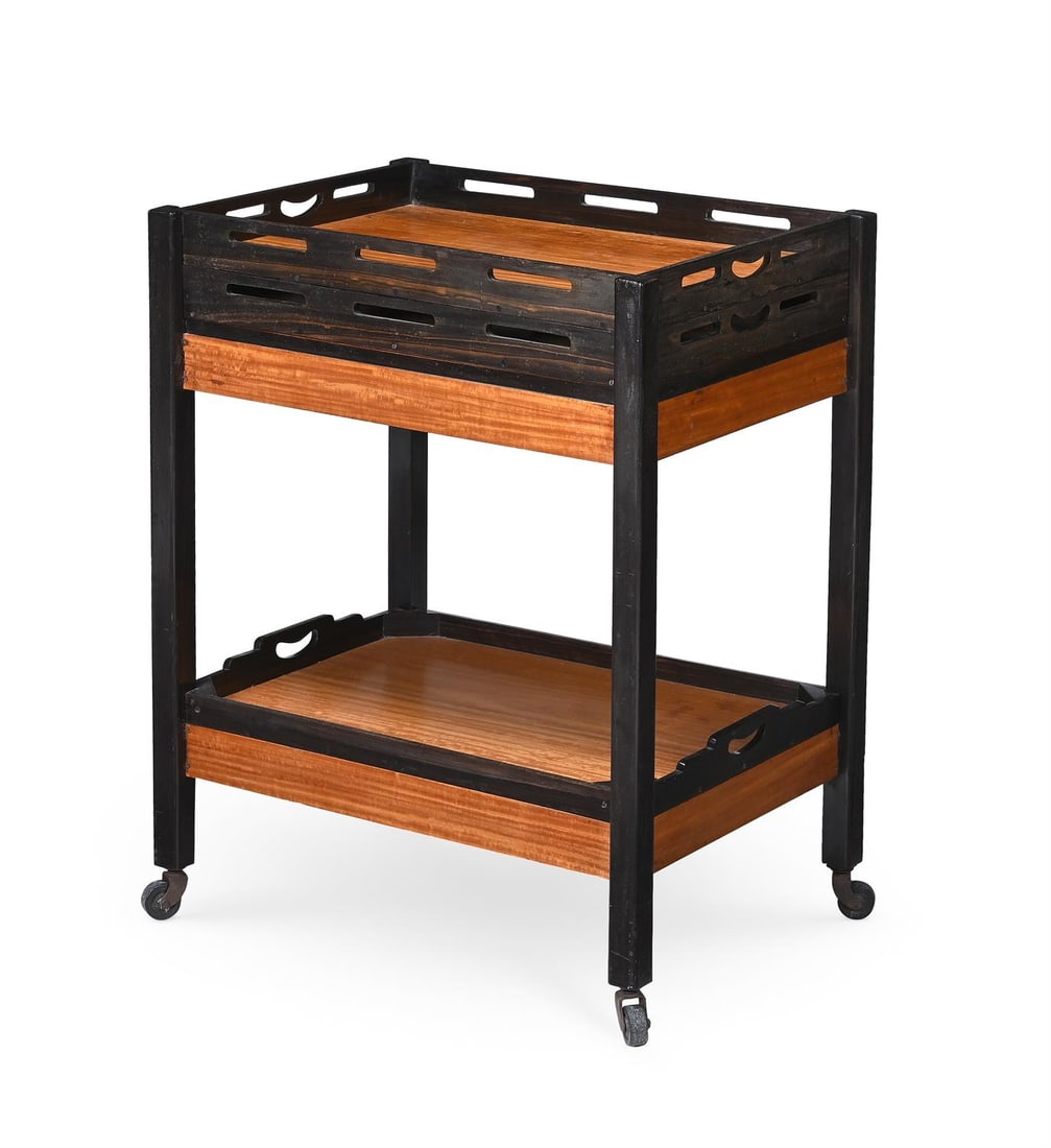 Y AN ANGLO CHINESE SATINWOOD AND EBONY ETAGERE OR TROLLEY, FIRST HALF 20TH CENTURY (1 of 7)