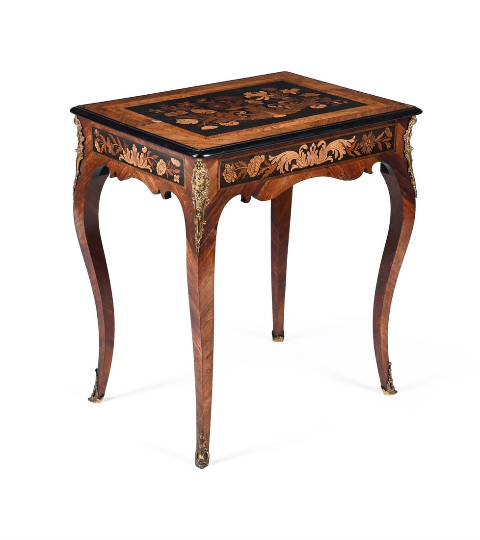 Y A VICTORIAN KINGWOOD, EBONY, AND SPECIMEN MARQUETRY SIDE OR CENTRE TABLE, CIRCA 1860 (1 of 5)