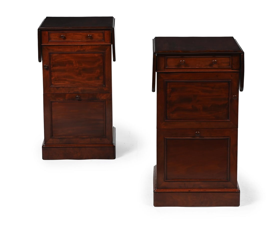 A PAIR OF VICTORIAN MAHOGANY PEDESTAL CUPBOARDS, SECOND HALF 19TH CENTURY (1 of 4)
