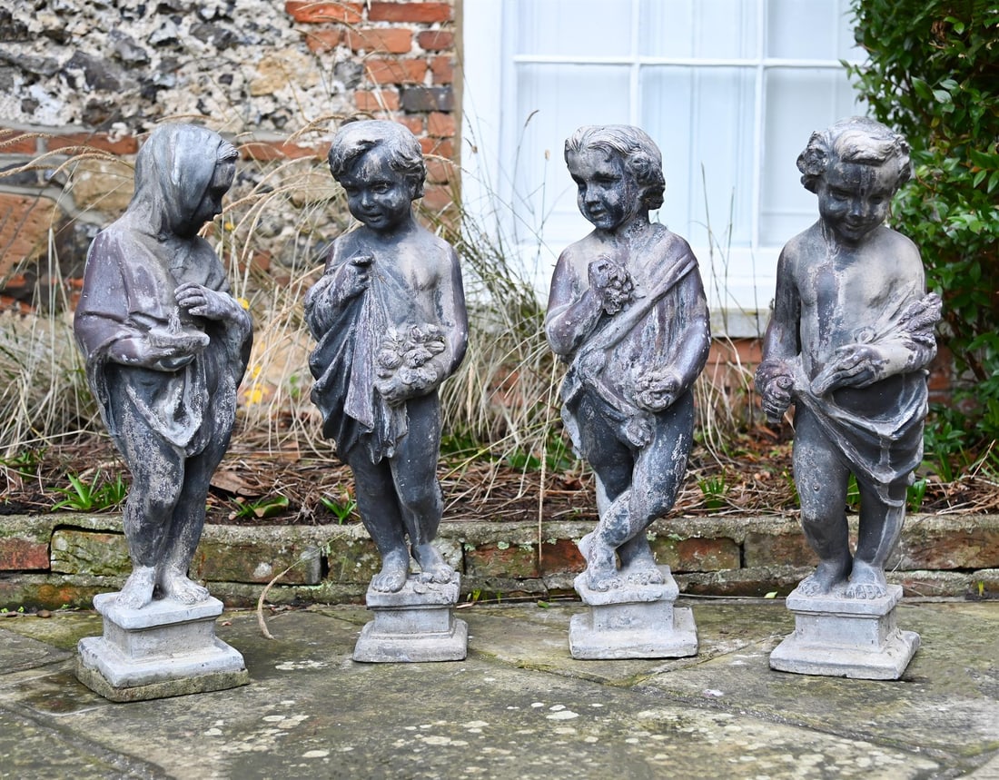 A SET OF FOUR LEAD MODELS OF 'THE FOUR SEASONS', IN THE MANNER OF JOHN CHEERE (1 of 1)