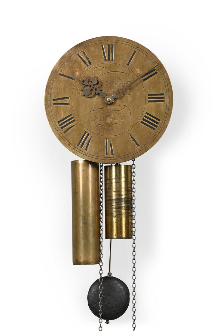A WILLIAM IV EIGHT-DAY 'HOOK AND SPIKE' WALL CLOCK (1 of 4)