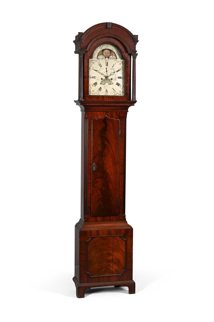 A GEORGE III MAHOGANY EIGHT-DAY LONGCASE CLOCK WITH ROLLING MOONPHASE (1 of 4)