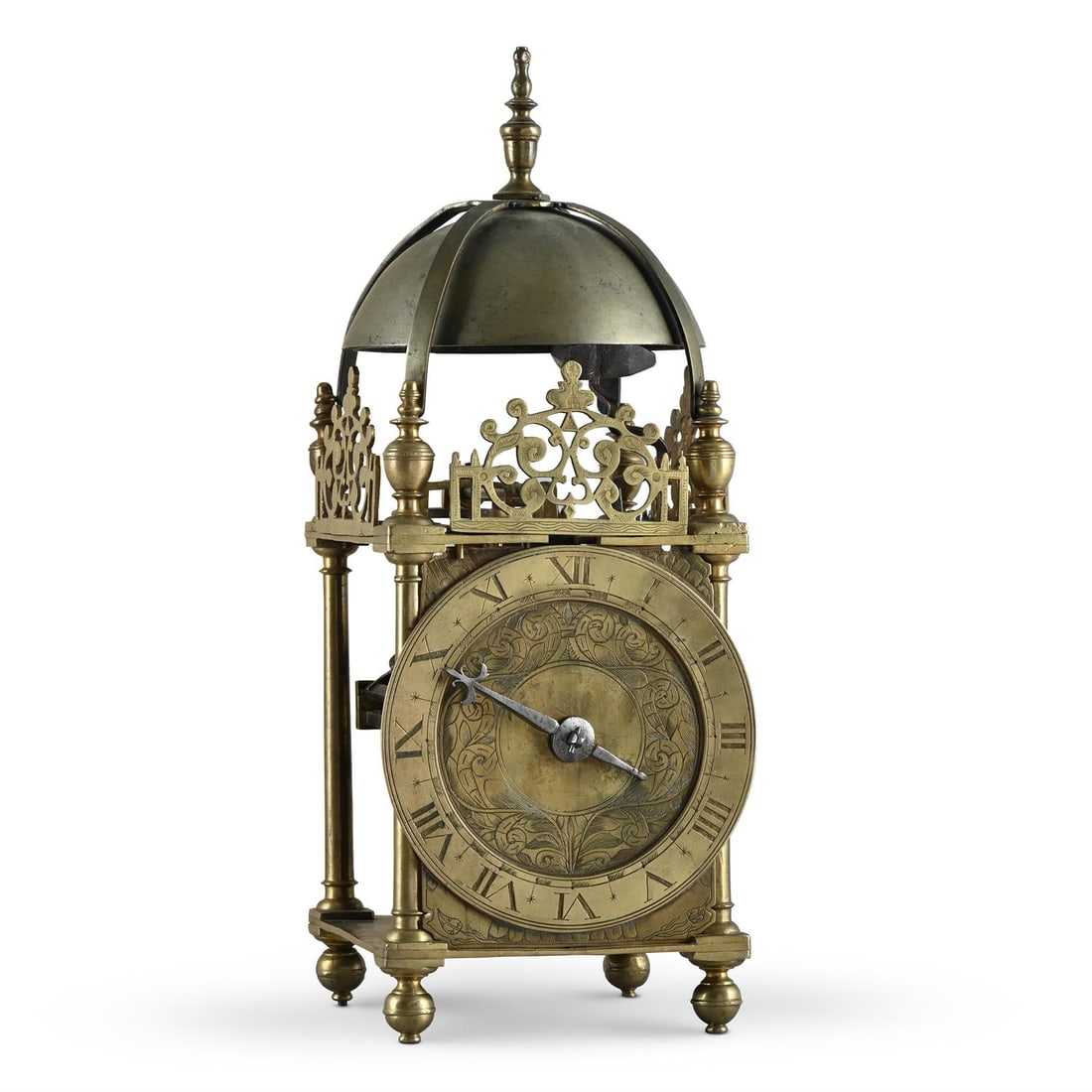 A FINE AND RARE JAMES I 'FIRST PERIOD' LANTERN CLOCK (1 of 5)
