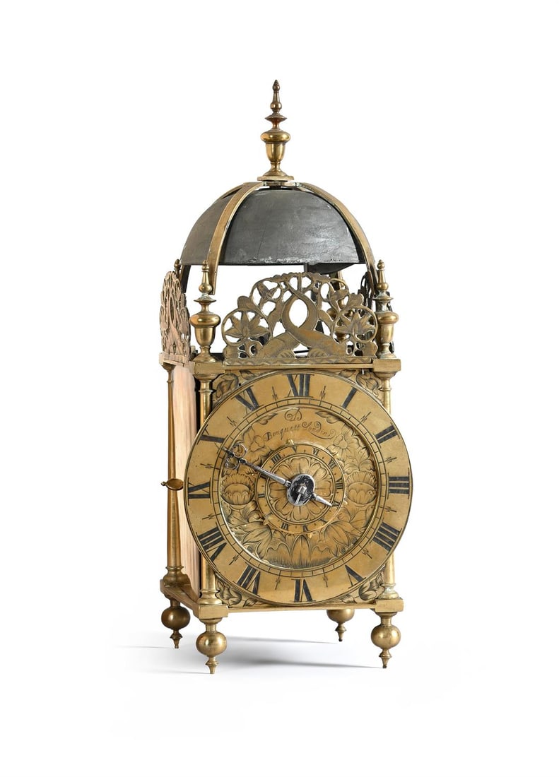 A FINE COMMONWEALTH PERIOD OR EARLY CHARLES II LANTERN CLOCK (1 of 5)
