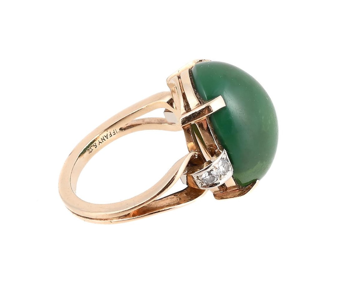 TIFFANY & CO., A VINTAGE TURQUOISE AND DIAMOND DRESS RING - 2