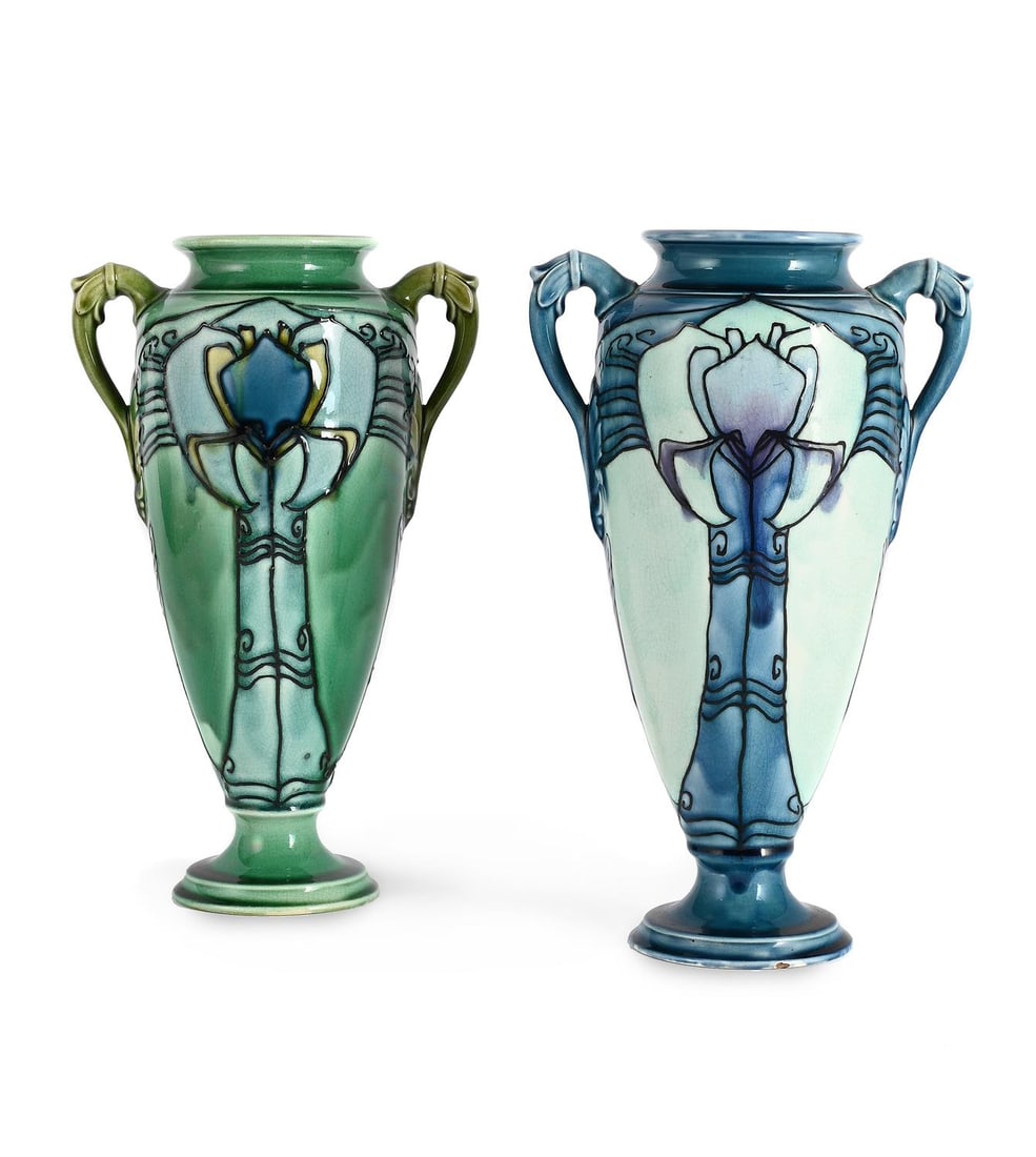 MINTON (ENGLISH, FD.1793), TWO SECCESSIONIST 'NO.27' VASES; CIRCA 1905 (1 of 6)