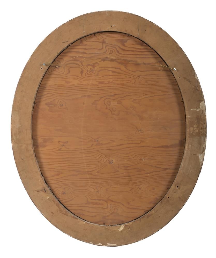 AN OVAL GILT WALL MIRROR, IN GEORGE III STYLE, 20TH CENTURY - 2
