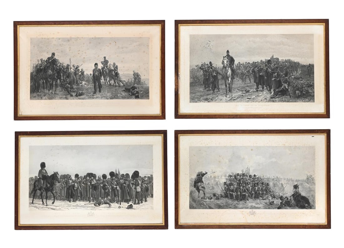 AFTER ELIZABETH SOUTHERDEN THOMPSON (BRITISH 1846-1933), FOUR MILITARY PRINTS (1 of 9)