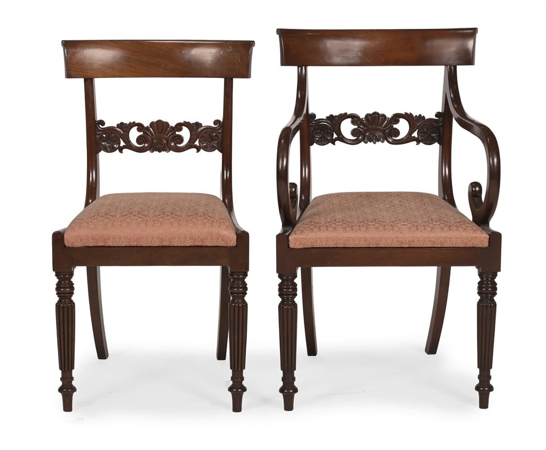 A SET OF EIGHT WILLIAM IV MAHOGANY DINING CHAIRS, CIRCA 1835 - 3