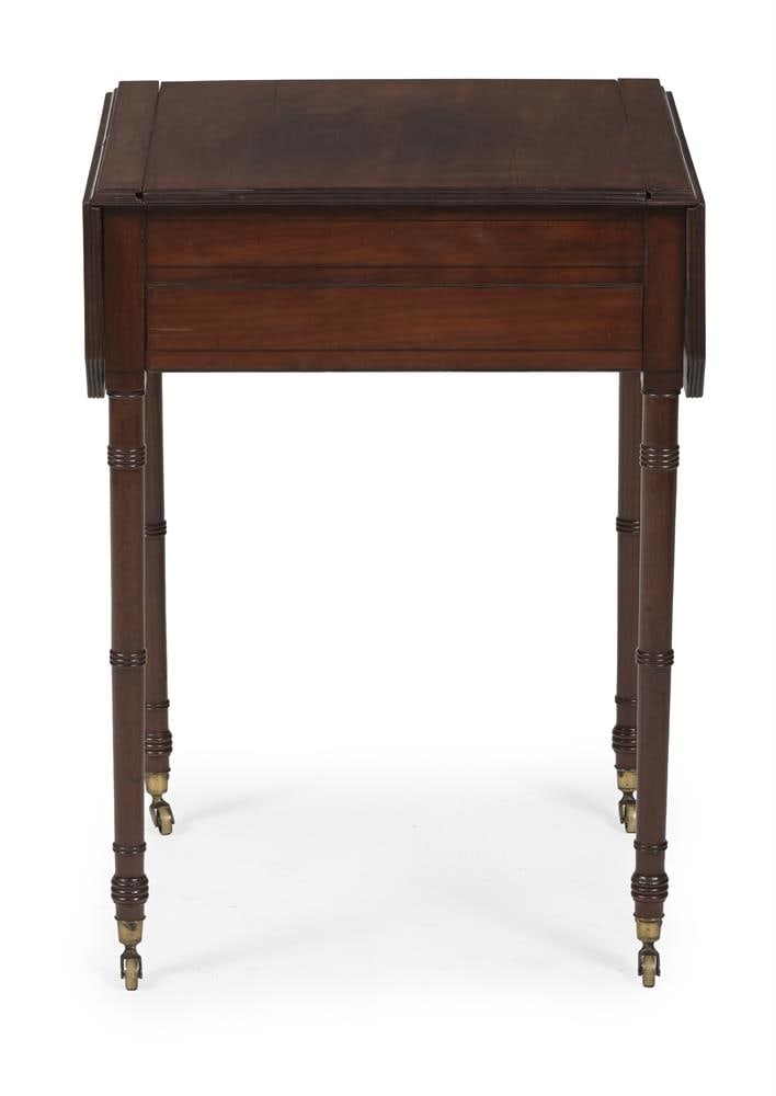 Y A REGENCY MAHOGANY AND EBONY STRUNG GAMING WORK TABLE, CIRCA 1815 - 2
