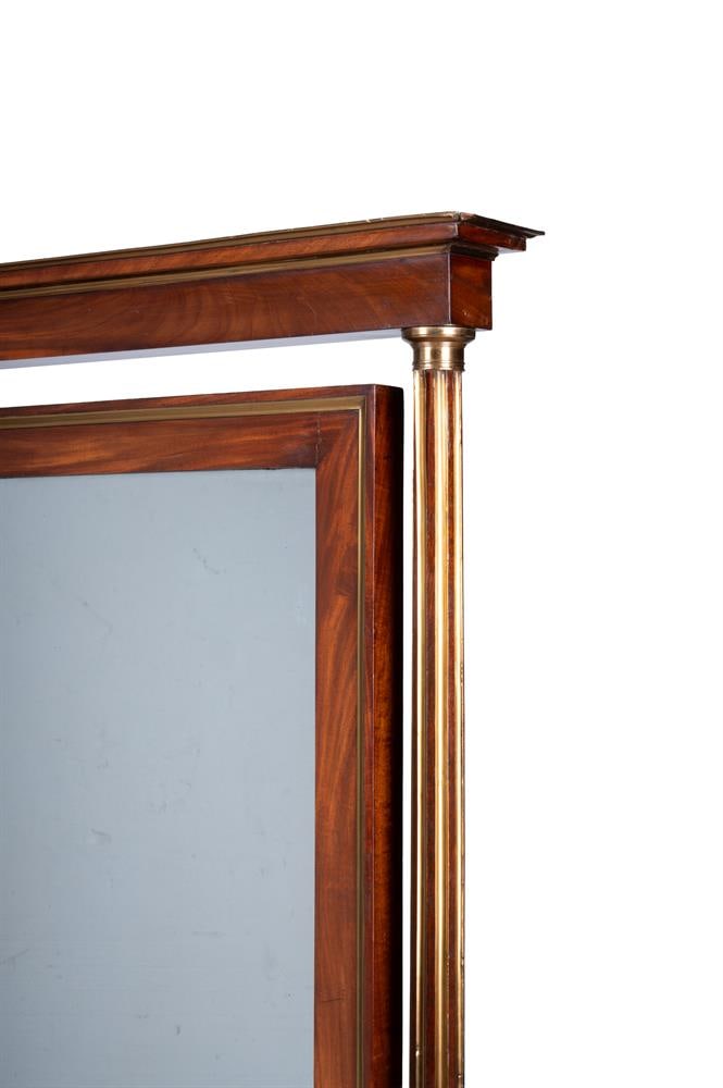 A LOUIS PHILIPPE MAHOGANY AND BRASS INLAID CHEVAL MIRROR, FRENCH, CIRCA 1840 - 3