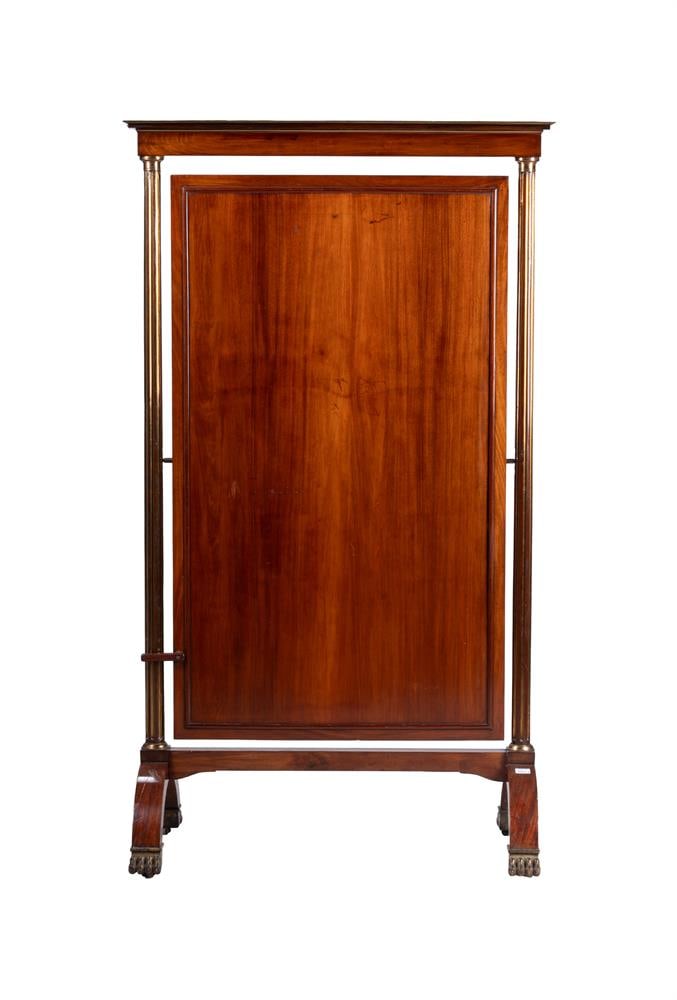 A LOUIS PHILIPPE MAHOGANY AND BRASS INLAID CHEVAL MIRROR, FRENCH, CIRCA 1840 - 4