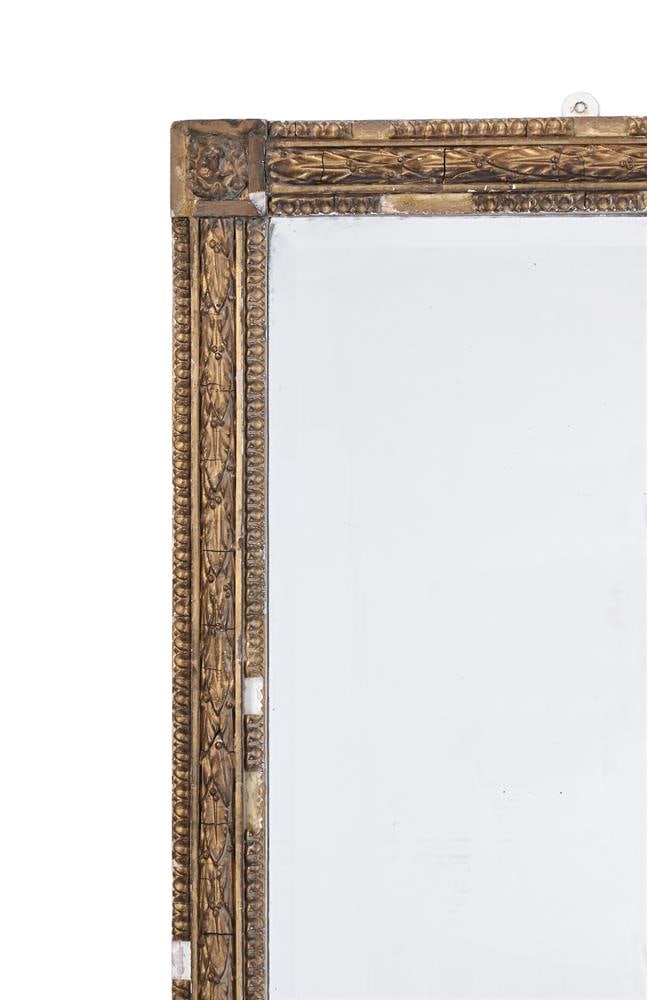 A LARGE GILT COMPOSITION MIRROR, IN REGENCY STYLE, 19TH CENTURY - 2