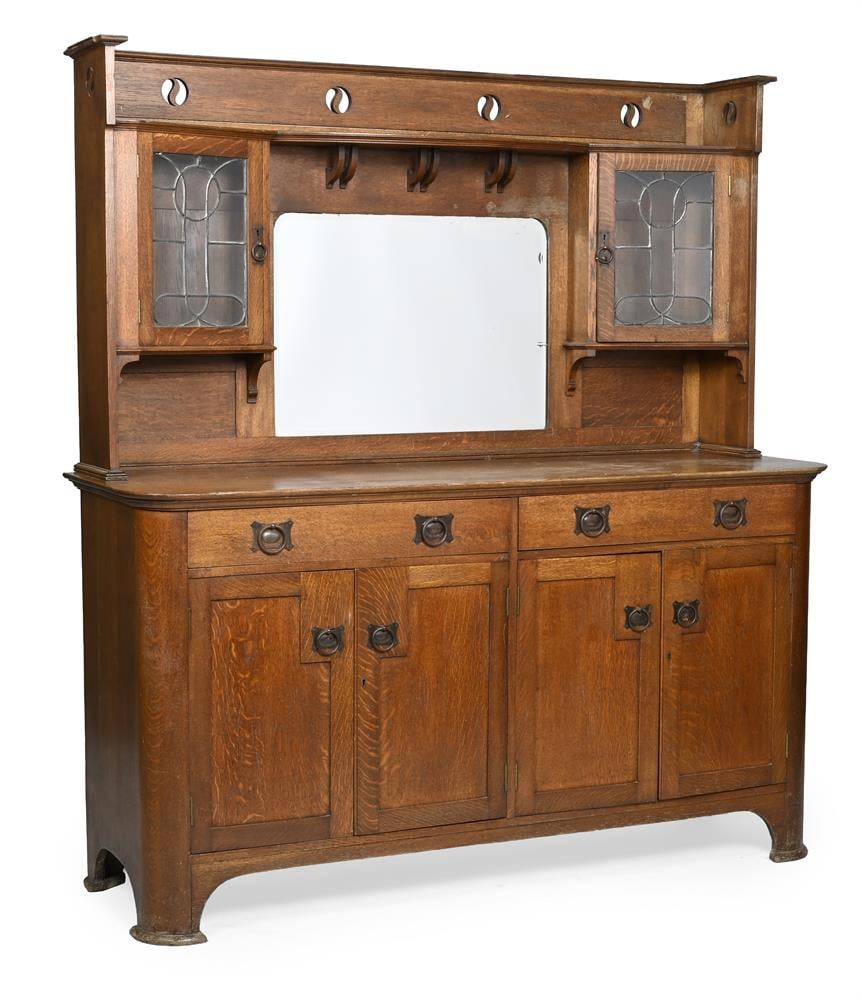 AN OAK ARTS AND CRAFTS DRESSER, CIRCA 1890 (1 of 3)