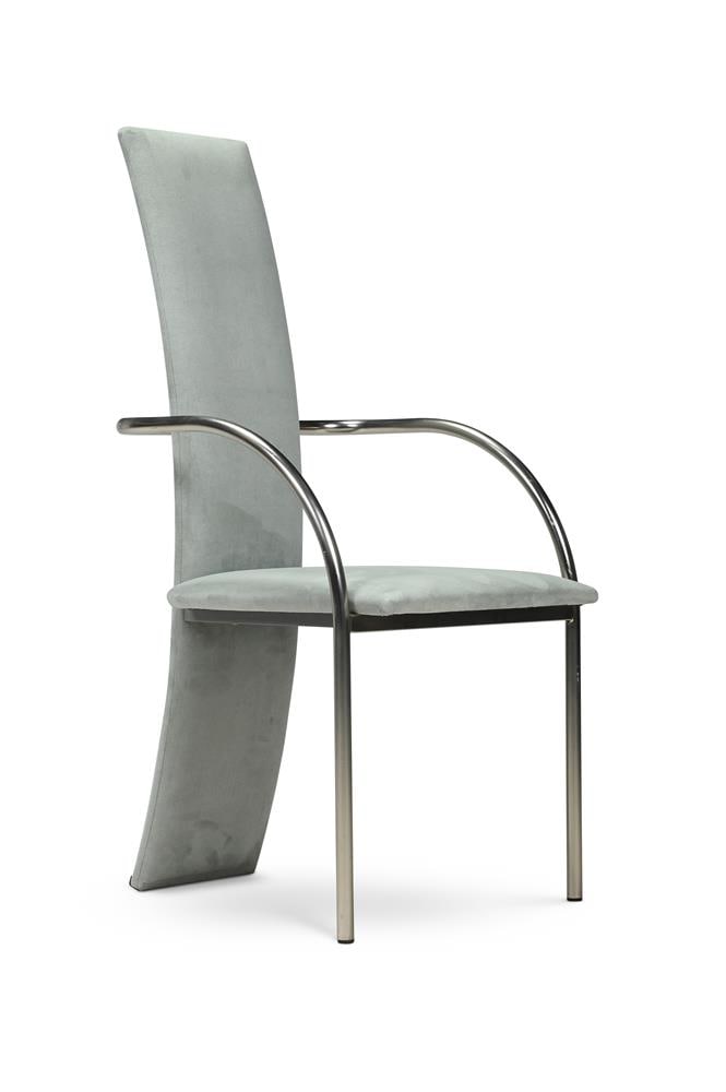 BELGO CHROM (BELGIAN, FD. 1966), DEMI-LUNE DINING TABLE AND TEN DINING CHAIRS; LATE 20TH CENTURY - 7