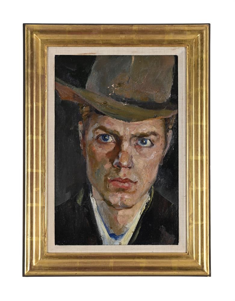 VLADIMIR G. ZYATOV (B.1939), MAN IN A HAT: VLADIMIR G. ZYATOV (b.1939) MAN IN A HAT Oil on canvas laid on board 40 x 26cm (15½ x 10in.) Condition Report: PLEASE NOTE: ALL LOTS ARE LOCATED AT SACKVILLE WEST STORAGE IN ANDOVER (SP10 3SA)