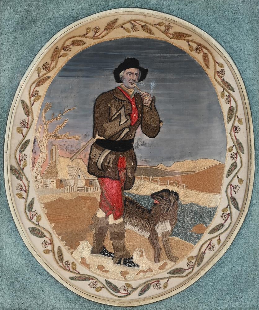 A LATE GEORGE III SILKWORK EMBROIDERY PICTURE, CIRCA 1810-1830 - 2
