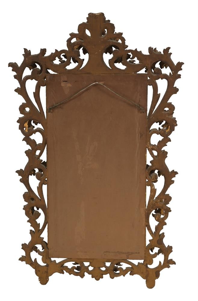 A CARVED AND GILT WOOD WALL MIRROR, IN FLORENTINE STYLE, EARLY 20TH CENTURY - 2