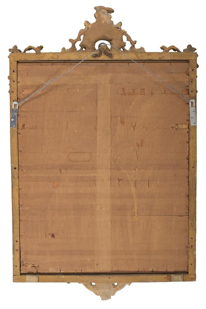 A CARVED WOOD AND GILT GESSO WALL MIRROR, FIRST QUARTER 19TH CENTURY - 2