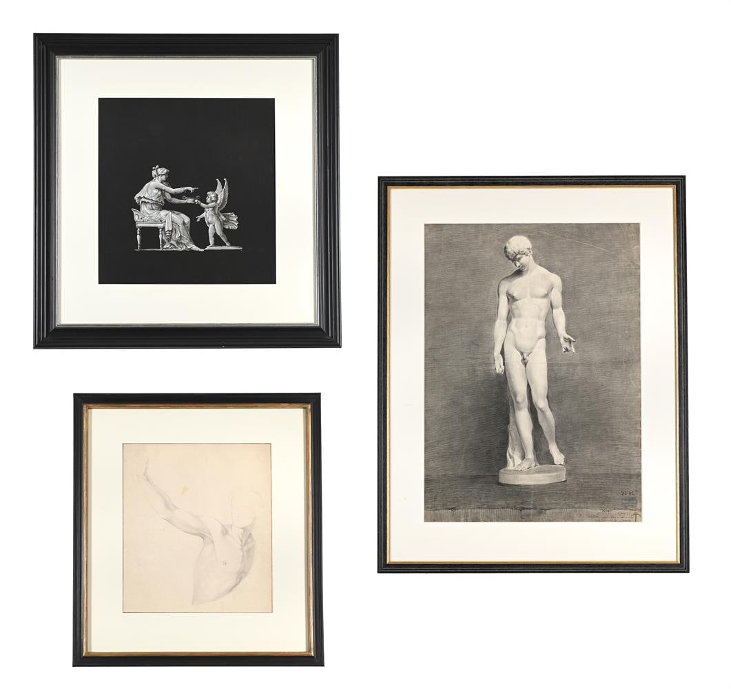 FOLLOWER OF MICHELANGELO MAESTRI, SEATED GODDESS WITH CUPID; WITH TWO OTHERS (3): FOLLOWER OF MICHELANGELO MAESTRI SEA