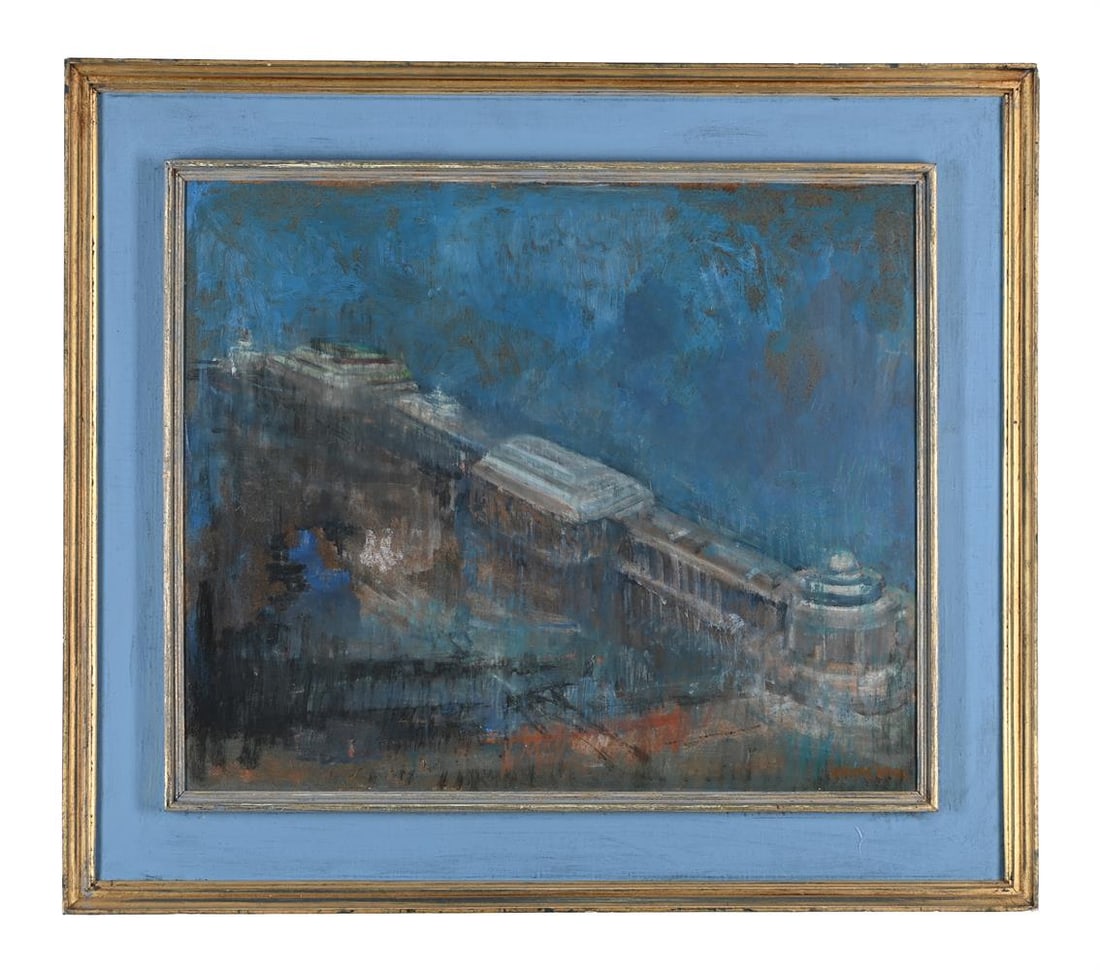 WILLIAM WARE (BRITISH 1915-1999), THE PIER: WILLIAM WARE (BRITISH 1915-1999) THE PIER Oil on board Signed (lower right) 50.5 x 61cm (19¾ x 24in.) Condition Report: Condition Report Disclaimer